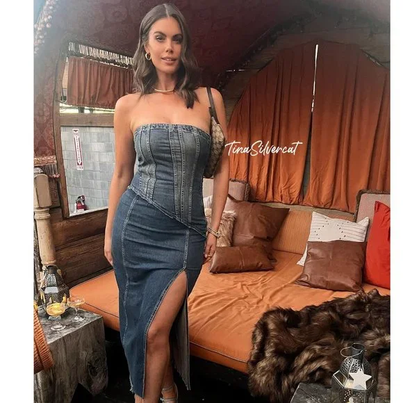 BLOGGER'S FAVE! Zara Strapless Denim Dress NWT BLOGGER'S FAVE! Zara Strapless Denim Dress NWT